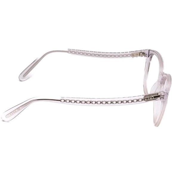 Coach Clear Eyeglasses HC 6177 5111 Crystal Rounded Cat Eye Frame 52 17 140 - Picture 5 of 15